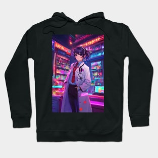 Anime neon doctor Hoodie